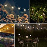 DAYBETTER 100FT Outdoor String Lights Waterproof,Patio Lights with 50 Shatterproof Dimmable LED Edison Bulbs(+1 Spare),Connectable G40 Globe String Lights for Outside Garden Yard Porch,Black Wires