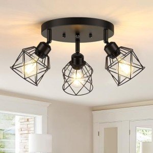 Adjustable 3-Light Farmhouse Ceiling Light Fixture