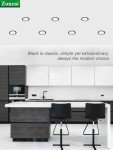 zouzai 12 Pack 6 Inch Black 5CCT Reset LED Recessed Ceiling Light with Junction Box, 2700K/3000K/3500K/4000K/5000K Selectable, 12W Eqv 110W,Dimmable, led can Lights- ETL and Energy Star Certified
