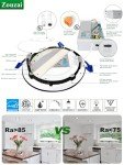 zouzai 12 Pack 6 Inch Black 5CCT Reset LED Recessed Ceiling Light with Junction Box, 2700K/3000K/3500K/4000K/5000K Selectable, 12W Eqv 110W,Dimmable, led can Lights- ETL and Energy Star Certified