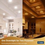 Amico 6 Pack 6 Inch 5CCT LED Recessed Ceiling Light with Night Light, 2700K/3000K/3500K/4000K/5000K Selectable Ultra-Thin Recessed Lighting, 12W=110W, 1100LM, Dimmable Canless Wafer Downlight ETL&FCC