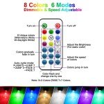 Mlambert 48FT Outdoor Patio Lights Waterproof Dimmable with Remote, RGB Cafe LED String Light with 15 Shatterproof Bulbs for Bistro Party-Black 1 Pack