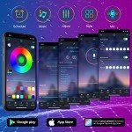 AILBTON 100ft Outdoor LED Strip Lights Waterproof,IP68 Outside Led Light Strips Waterproof with Bluetooth App Remote Control,Music Sync RGB Exterior Led Rope Lights,for Balcony,Deck,Roof,Garden,Pool
