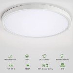 ocioc 15.7 inch 36W Flush Mount Ceiling Lights Fixture 6500K Daylight White Ultra-Thin Round LED Lighting lamp for Hallway Kitchen Bedroom Bedroom Closet Laundry Indoor Outdoor 2 Pack