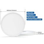 ocioc 15.7 inch 36W Flush Mount Ceiling Lights Fixture 6500K Daylight White Ultra-Thin Round LED Lighting lamp for Hallway Kitchen Bedroom Bedroom Closet Laundry Indoor Outdoor 2 Pack