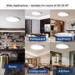 ocioc 15.7 inch 36W Flush Mount Ceiling Lights Fixture 6500K Daylight White Ultra-Thin Round LED Lighting lamp for Hallway Kitchen Bedroom Bedroom Closet Laundry Indoor Outdoor 2 Pack