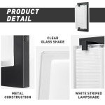 zeyu LED Indoor Wall Sconce, 20W Modern Dimmable Wall Mount Light for Hallway, 5CCT Adjustable 3000K/3500K/4000K/5000K/6500K, Black Finish with Clear Glass Shade, ZTH100B-LED BK