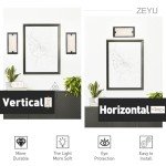 zeyu LED Indoor Wall Sconce, 20W Modern Dimmable Wall Mount Light for Hallway, 5CCT Adjustable 3000K/3500K/4000K/5000K/6500K, Black Finish with Clear Glass Shade, ZTH100B-LED BK