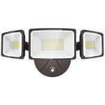 Onforu 60W LED Dusk to Dawn Outdoor Lighting, 6000LM Exterior Flood Light, IP65 Waterproof Outdoor 3 Adjustable Heads Photocell Security Lights Fixture, 6500K Floodlights for Garage, Patio, Yard