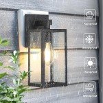 MAXvolador Outdoor Wall Lantern, Exterior Waterproof Wall Sconce Light Fixture, Black Anti-Rust Wall Mount Light with Clear Glass, E26 Base Wall Lamp