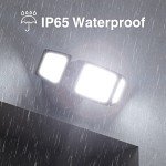 Onforu 60W LED Dusk to Dawn Outdoor Lighting, 6000LM Exterior Flood Light, IP65 Waterproof Outdoor 3 Adjustable Heads Photocell Security Lights Fixture, 6500K Floodlights for Garage, Patio, Yard
