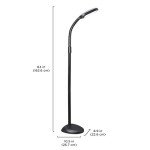 Verilux SmartLight Full Spectrum LED Modern Floor Lamp with Adjustable Brightness, Flexible Gooseneck and Easy Controls - Reduces Eye Strain and Fatigue - Ideal for Reading, Artists, Craft (Black)