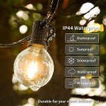 RTTY Outdoor String Lights 150ft, G40 Led Patio Lights with 75pcs Plastic Globe Bulbs,Shatterproof Waterproof Connectable Hanging for Porch Cafe Bistro Backyard Gazebo Balcony Deck Party