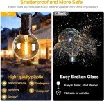 RTTY Outdoor String Lights 150ft, G40 Led Patio Lights with 75pcs Plastic Globe Bulbs,Shatterproof Waterproof Connectable Hanging for Porch Cafe Bistro Backyard Gazebo Balcony Deck Party