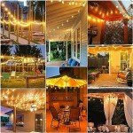 RTTY Outdoor String Lights 150ft, G40 Led Patio Lights with 75pcs Plastic Globe Bulbs,Shatterproof Waterproof Connectable Hanging for Porch Cafe Bistro Backyard Gazebo Balcony Deck Party