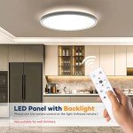 BLNAN Dimmable LED Flush Mount Ceiling Light Fixture with Remote Control, 15.4 Inch 36W 3000K-6500K Round Ceiling Lamp, Ultra Thin Modern Close to Ceiling Lights for Bedroom Kitchen Living Room
