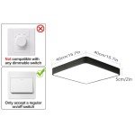 Ganeed 36W LED Ceiling Light,15.7 inch Square led Ceiling Light,Cool White Flush Mount Ceiling Fixture,Energy Saving Ceiling Lamp for Dining Room Kitchen Hallway Stairways