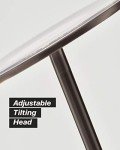 Brightech Sky LED Floor lamp, Torchiere Super Bright Floor Lamp for Living Rooms & Offices - Dimmable, Tall Standing Lamp for Bedroom Reading - Bronze