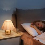 Ziqqeelam Gold Small Bedside Table Lamp for Bedroom, Brass Gold Bedroom Lamps for Nightstand, Cute Mini Table Lamps for Small Spaces with Scalloped Shade for Bedroom, Living Room, Kids Dorm