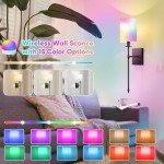 24.5 Inch Black Battery Operated Wall Sconces Set of 2, Rechargeable Wireless Wall Lights with Remote & White Fabric Shade, Indoor Not Hardwired Dimmable Wall Lamps For Bedroom, 2 Bulbs Included