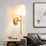 Battery Operated Wall Sconce Set Of Two with Remote Control, Indoor Not Hardwired Dimmable Battery Operated Wall Sconce Light Fixture with Fabric Linen Shade For Bedroom Living Room, Bulb Included ( C