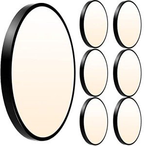 RGZZUP 28W LED Flush Mount Ceiling Light, Shell 3 Color Changeable (3000K/4000K/6000K),120V Slim Surface Mount Ceiling Light Lighting Fixture for Kitchen Bedroom Living Room (Black-6 Pack)