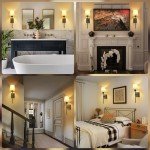 TOOWELL Battery Operated Wall Sconce Set of 2, Black Rechargeable Wall Lights with Remote, Wireless Wall Sconces Battery Powered Wall Lamp for Bedroom Living Room Hallway Bathroom