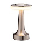 O’Bright Portable LED Table Lamp with Touch Sensor, 3-Levels Brightness, Rechargeable Battery Up to 48 Hours Usage, Night Light for Kids Nursery, Nightstand Lamp, Bedside Lamp (Silver)