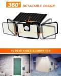 INCX Solar Outdoor Lights with Motion Sensor, Solar Powered 3 Heads Security Lights, 156 LED Flood Light Motion Detected Spotlight for Patio Garage Yard Entryways, IP65 Waterproof 2 Pack