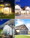 INCX Solar Outdoor Lights with Motion Sensor, Solar Powered 3 Heads Security Lights, 156 LED Flood Light Motion Detected Spotlight for Patio Garage Yard Entryways, IP65 Waterproof 2 Pack