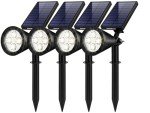 InnoGear Solar Lights Outdoor Waterproof Solar Garden Light for Outside Yard Landscape Lighting Pathway Spot Lights Spotlight Wall Light Auto On/Off, Pack of 4 (White)