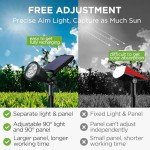 InnoGear Solar Lights Outdoor Waterproof Solar Garden Light for Outside Yard Landscape Lighting Pathway Spot Lights Spotlight Wall Light Auto On/Off, Pack of 4 (White)