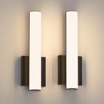 Aoceley 2-Pack Led Wall Sconces,18W 3000K Indoor Hardwired Dimmable Wall Light with Acrylic Lampshade,Led Sconces Wall Lighting,Modern Vanity Wall Light Fixture for Bathroom Bedroom Living Room(Black)