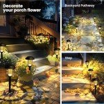 SOLPEX Solar Lights Outdoor Waterproof, Solar Garden Lights,Pathway Lights Solar Powered,Landscape Lighting,Outdoor Lights for Yard, Garden, Pathway, Patio, Walkway, Driveway, 8 Pack(Warm White)