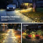 SOLPEX Solar Lights Outdoor Waterproof, Solar Garden Lights,Pathway Lights Solar Powered,Landscape Lighting,Outdoor Lights for Yard, Garden, Pathway, Patio, Walkway, Driveway, 8 Pack(Warm White)