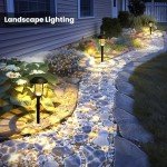 SOLPEX Solar Lights Outdoor Waterproof, Solar Garden Lights,Pathway Lights Solar Powered,Landscape Lighting,Outdoor Lights for Yard, Garden, Pathway, Patio, Walkway, Driveway, 8 Pack(Warm White)