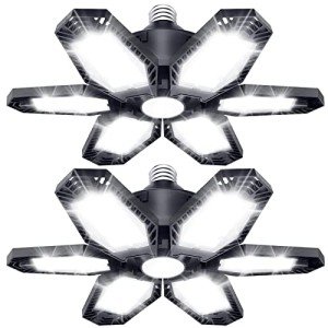 2 Pack Deformable LED Garage Lights, 150W