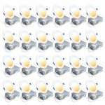 Ensenior 24 Pack 4 Inch LED Recessed Ceiling Light, Dimmable, 2700K-5000K 5CCT, 750LM 9W 120V, High Brightness Canless Wafer Downlight - ETL&FCC&IC