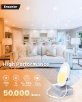 Ensenior 24 Pack 4 Inch LED Recessed Ceiling Light, Dimmable, 2700K-5000K 5CCT, 750LM 9W 120V, High Brightness Canless Wafer Downlight - ETL&FCC&IC