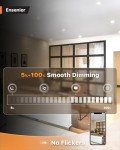 Ensenior 24 Pack 4 Inch LED Recessed Ceiling Light, Dimmable, 2700K-5000K 5CCT, 750LM 9W 120V, High Brightness Canless Wafer Downlight - ETL&FCC&IC
