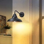FLQMYQ Wall Lights Wall Mount for House Farmhouse Wall Sconce Black Outside Lantern Classic Barn Lights Outdoor & Indoor, 12"，2 Pack
