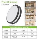 hykolity 10 inch Flush Mount LED Ceiling Light Fixture, 17W 1100lm, 2700K/3000K/3500K/4000K/5000K Adjustable Ceiling Lights, Oil Rubbed Bronze Saturn Dimmable Lighting for Hallway Bathroom - 2 Pack