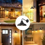 FLQMYQ Wall Lights Wall Mount for House Farmhouse Wall Sconce Black Outside Lantern Classic Barn Lights Outdoor & Indoor, 12"，2 Pack