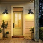 FLQMYQ Wall Lights Wall Mount for House Farmhouse Wall Sconce Black Outside Lantern Classic Barn Lights Outdoor & Indoor, 12"，2 Pack