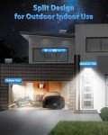 Gusicil Solar Lights for Outside, 172LED 3Modes Split Motion Sensor Outdoor Lights with Remote Control, Solar Lights Outdoor Waterproof IP65, Outdoor Solar Lights for Yard,Patio,Garden,Garage, 2 Pack