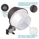 TORCHSTAR LED Barn Light, Dusk to Dawn Area Lights with Photocell, Outdoor Security Flood Lighting, ETL & FCC Listed, IP65 Waterproof, Aluminum Housing, 110-277V, Garage, Yard, 5000K Daylight, Bronze