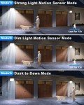 Gusicil Solar Lights for Outside, 172LED 3Modes Split Motion Sensor Outdoor Lights with Remote Control, Solar Lights Outdoor Waterproof IP65, Outdoor Solar Lights for Yard,Patio,Garden,Garage, 2 Pack