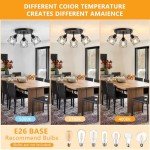 Adjustable 3-Light Farmhouse Ceiling Light Fixture