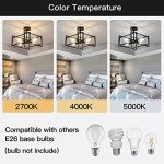 ZGLAOJT 4-Lights Close to Ceiling Light，Black Light Fixture Industrial Flush Mount Ceiling Light ，Farmhouse Chandelier Lighting for Kitchen Island Dining Room Bedroom Foyer Hallway