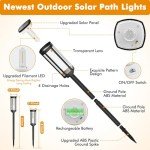 COXSENI Solar Pathway Lights Outdoor 8 Pack, Bright Solar Path Lights Outside Waterproof, Sidewalk Lights Solar Powered Landscape Light for Walkway Driveway Lawn Patio Yard Garden